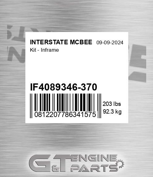 IF4089346-370 Kit - Inframe