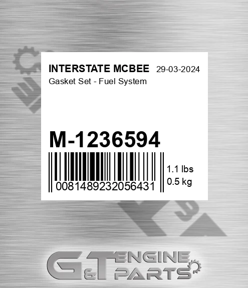 M-1236594 Gasket Set - Fuel System for INTERSTATE MCBEE