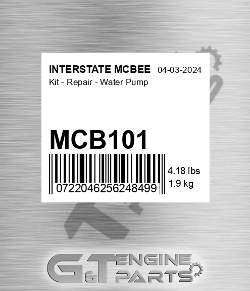 MCB101 Kit - Repair - Water Pump