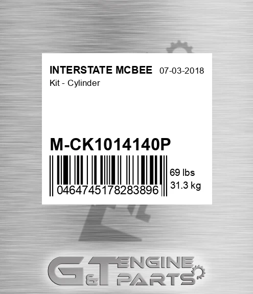 M-CK1014140P Kit - Cylinder for INTERSTATE MCBEE