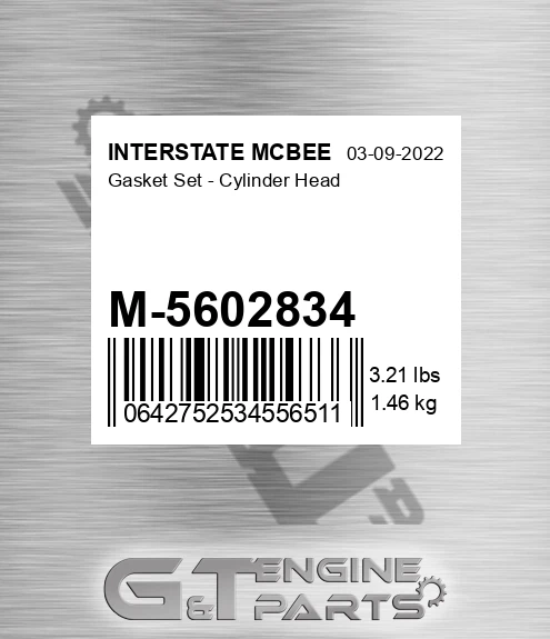 M-5602834 Gasket Set - Cylinder Head