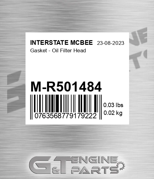 M-R501484 Gasket - Oil Filter Head