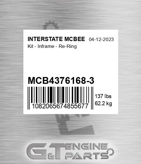 MCB4376168-3 Kit - Inframe - Re-ring