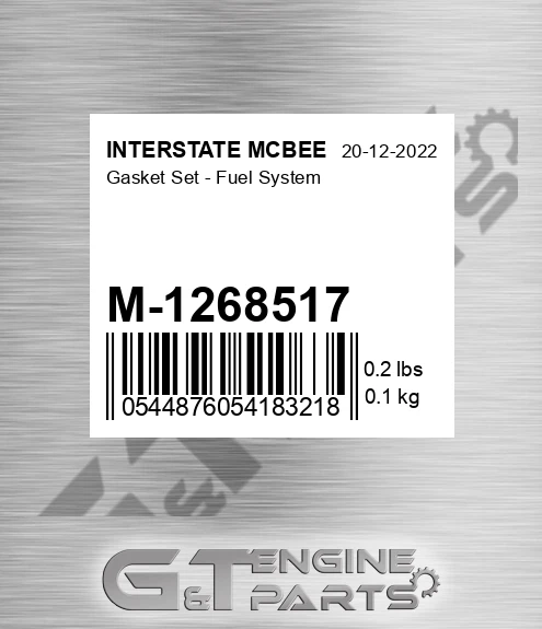 M-1268517 Gasket Set - Fuel System for INTERSTATE MCBEE