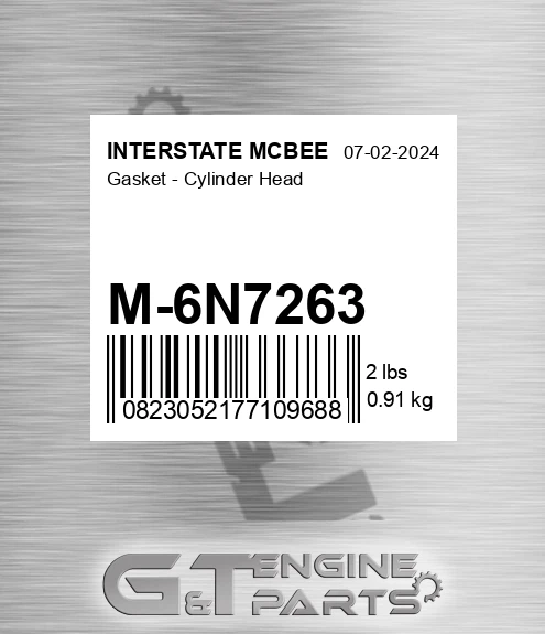 M-6N7263 Gasket - Cylinder Head for INTERSTATE MCBEE