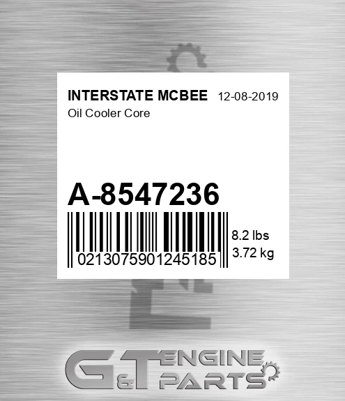 A-8547236 Oil Cooler Core