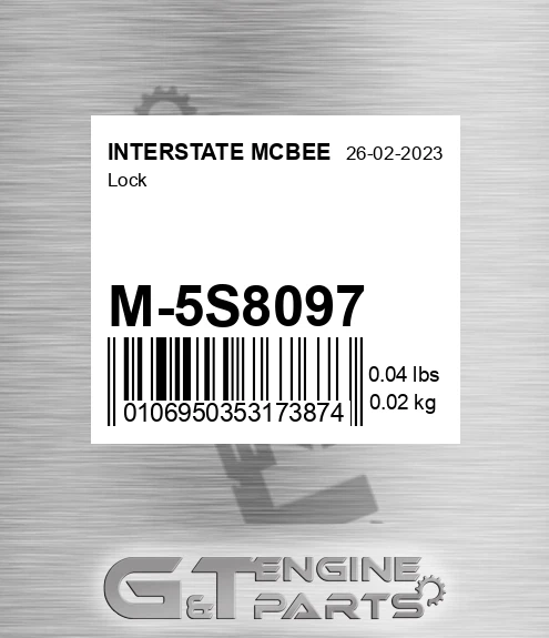 M-5S8097 Lock for INTERSTATE MCBEE