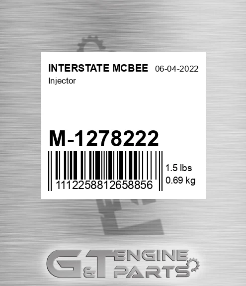 M-1278222 Injector for INTERSTATE MCBEE