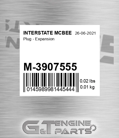 M-3907555 Plug - Expansion