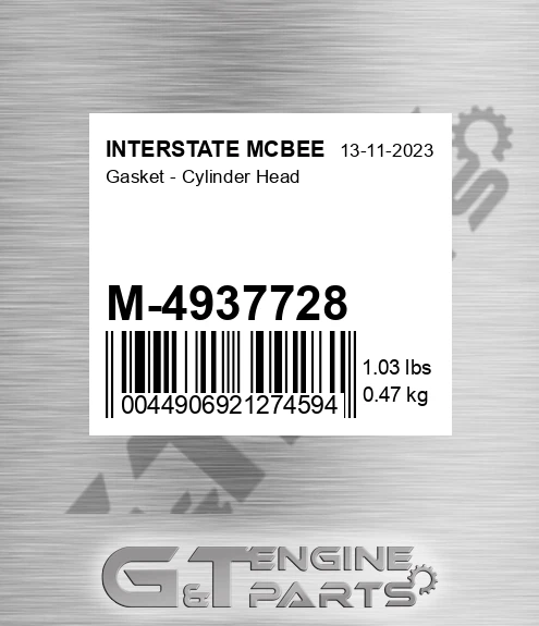 M-4937728 Gasket - Cylinder Head