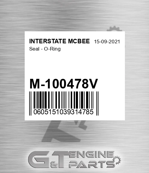 M-100478V Seal - O-ring for INTERSTATE MCBEE