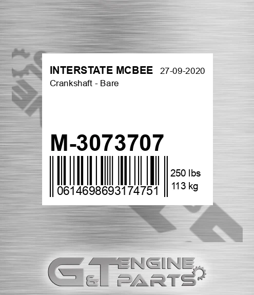 M-3073707 Crankshaft - Bare