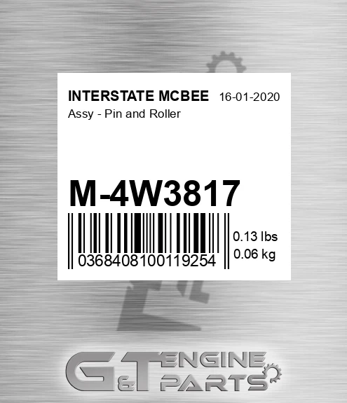 M-4W3817 Assy - Pin And Roller for INTERSTATE MCBEE