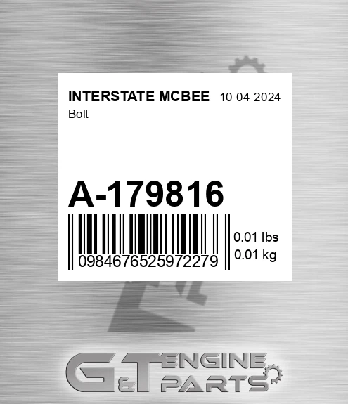 A-179816 Bolt