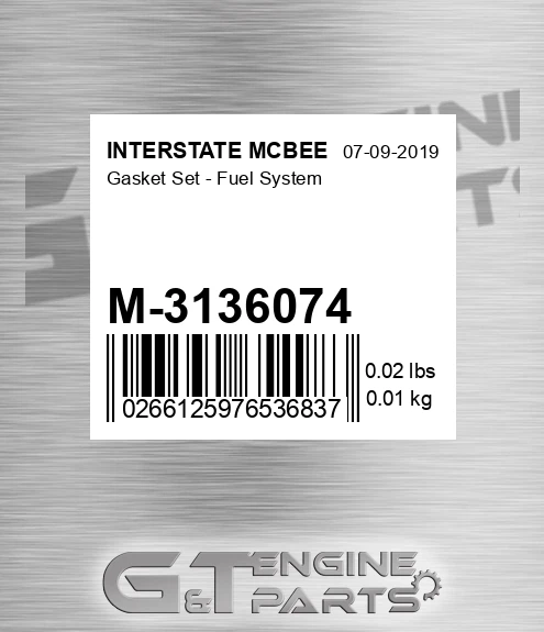 M-3136074 Gasket Set - Fuel System for INTERSTATE MCBEE