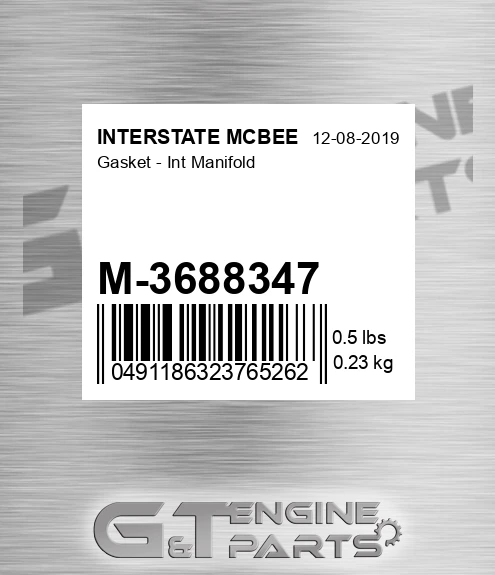 M-3688347 Gasket - Int Manifold