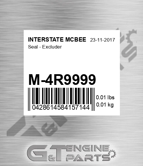 M-4R9999 Seal - Excluder for INTERSTATE MCBEE