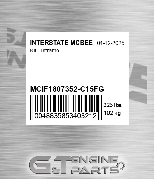 MCIF1807352-C15FG Kit - Inframe