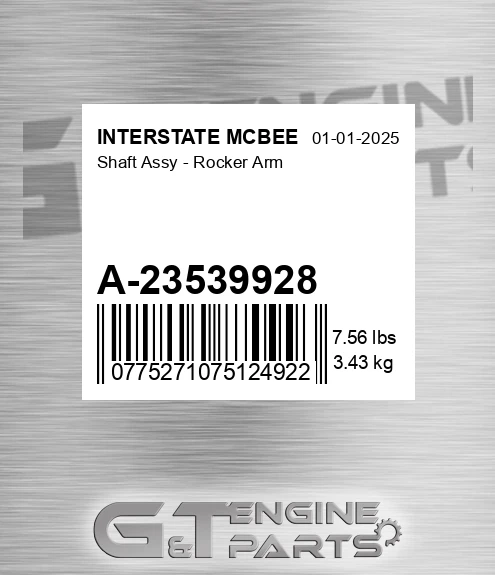 A-23539928 Shaft Assy - Rocker Arm for INTERSTATE MCBEE