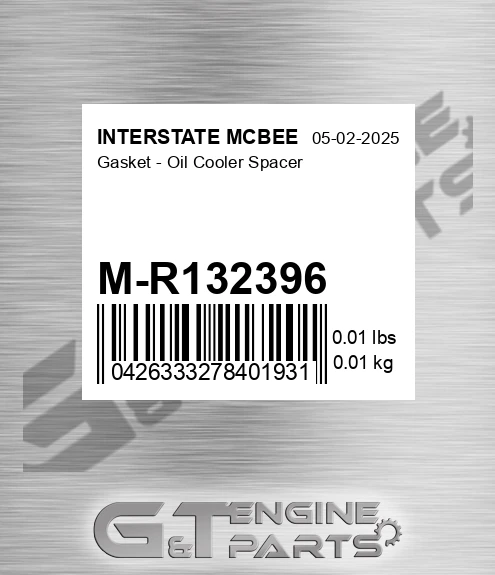M-R132396 Gasket - Oil Cooler Spacer