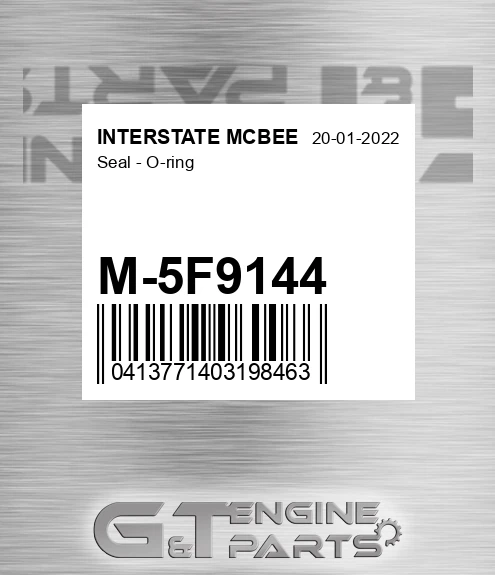 M-5F9144 Seal - O-ring for INTERSTATE MCBEE