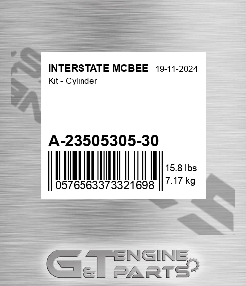 A-23505305-30 Kit - Cylinder for INTERSTATE MCBEE