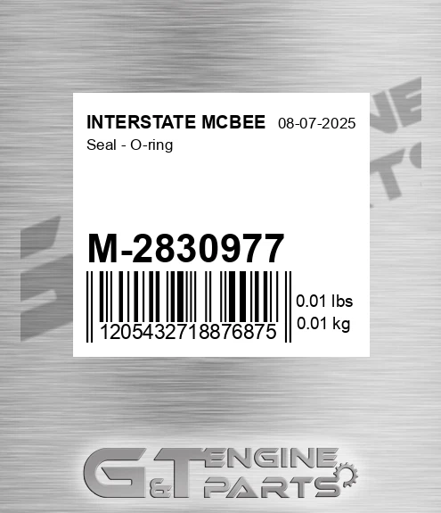 M-2830977 Seal - O-ring