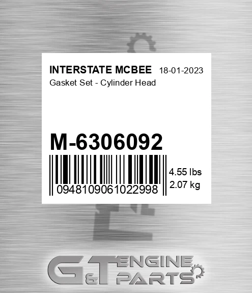M-6306092 Gasket Set - Cylinder Head