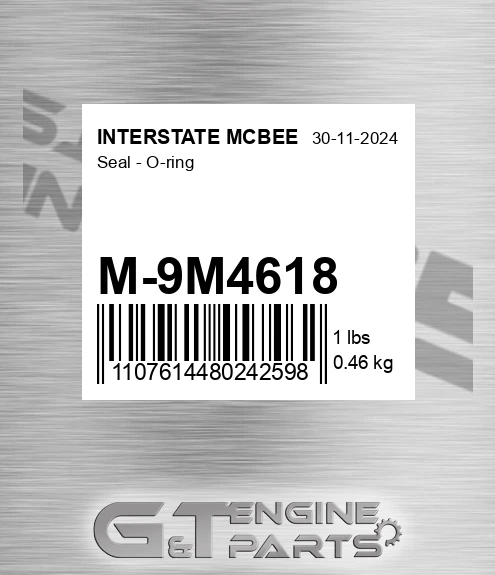 M-9M4618 Seal - O-ring for INTERSTATE MCBEE