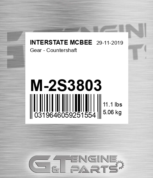 M-2S3803 Gear - Countershaft for INTERSTATE MCBEE