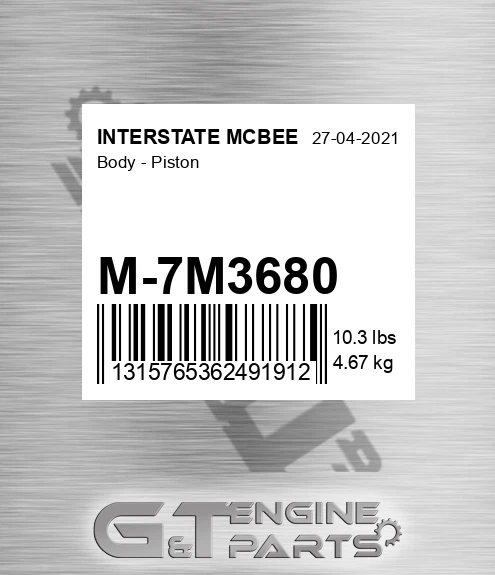 M-7M3680 Body - Piston