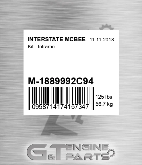 M-1889992C94 Kit - Inframe for INTERSTATE MCBEE