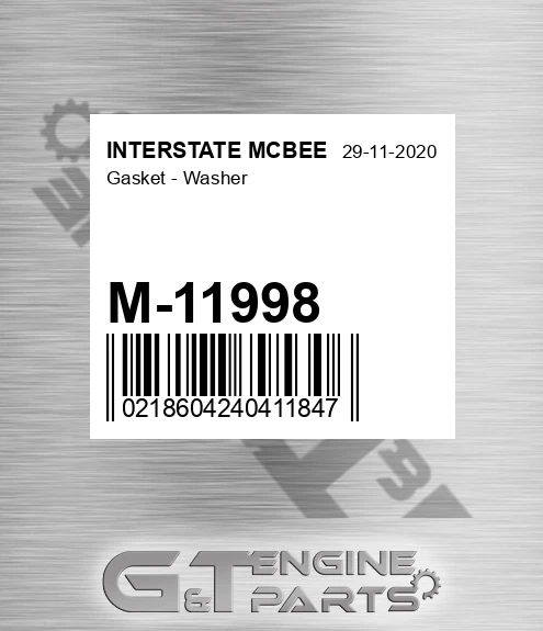 M-11998 Gasket - Washer