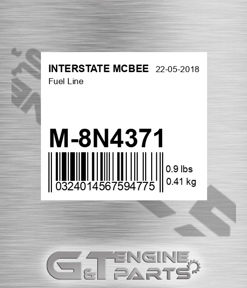 M-8N4371 Fuel Line for INTERSTATE MCBEE
