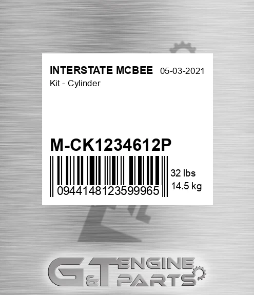 M-CK1234612P Kit - Cylinder for INTERSTATE MCBEE