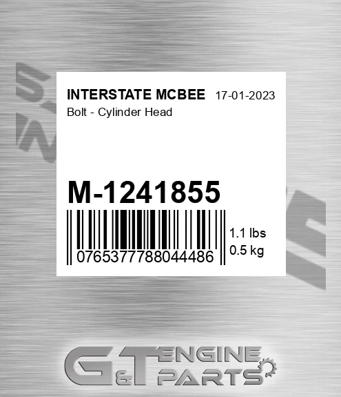 M-1241855 Bolt - Cylinder Head for INTERSTATE MCBEE
