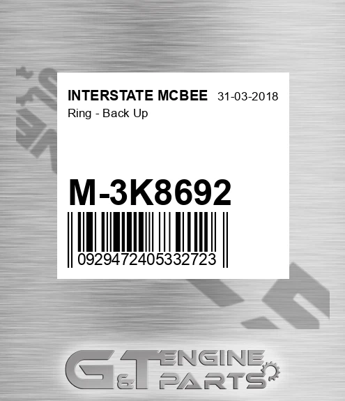 M-3K8692 Ring - Back Up for INTERSTATE MCBEE