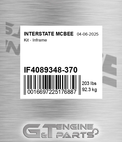 IF4089348-370 Kit - Inframe