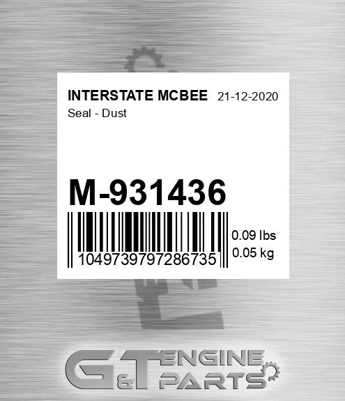 M-931436 Seal - Dust
