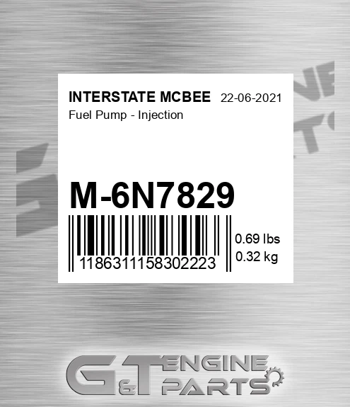 M-6N7829 Fuel Pump - Injection for INTERSTATE MCBEE