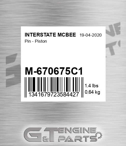 M-670675C1 Pin - Piston