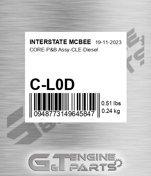 C-L0D Core-p&b Assy-cle-diesel