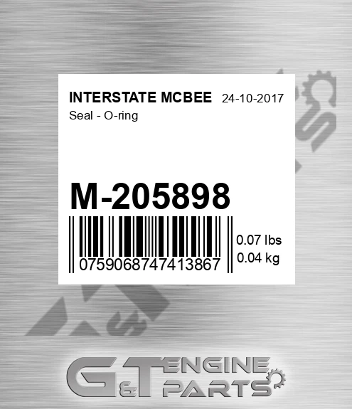 M-205898 Seal - O-ring