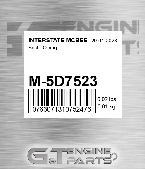 M-5D7523 Seal - O-ring