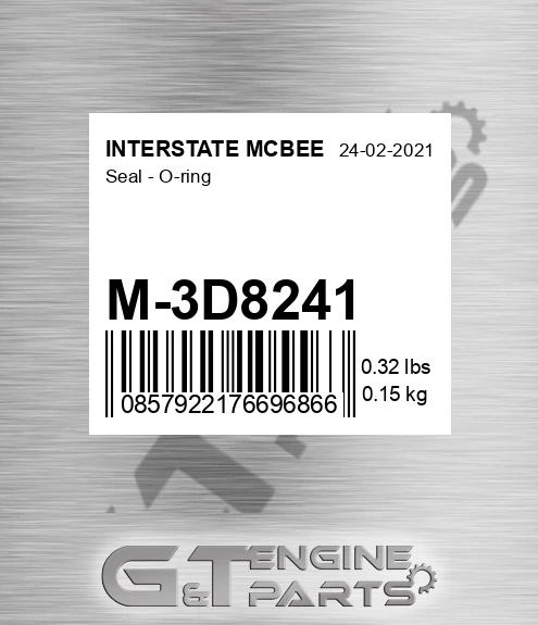 M-3D8241 Seal - O-ring for INTERSTATE MCBEE