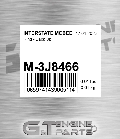 M-3J8466 Ring - Back Up for INTERSTATE MCBEE