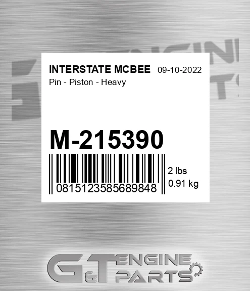 M-215390 Pin - Piston - Heavy