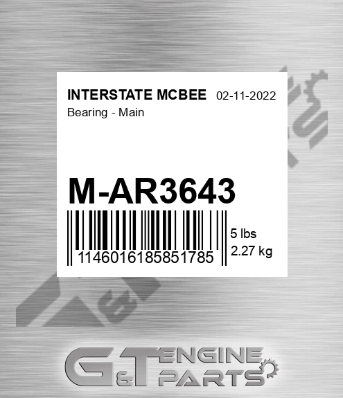 M-AR3643 Bearing - Main