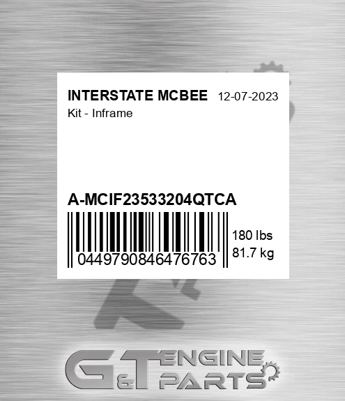 A-MCIF23533204QTCA Kit - Inframe
