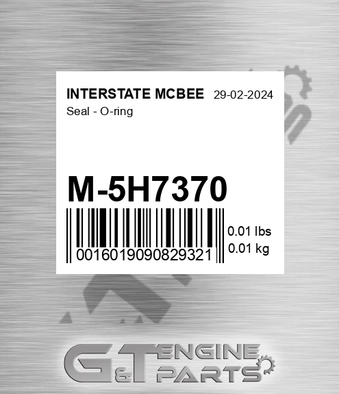 M-5H7370 Seal - O-ring for INTERSTATE MCBEE